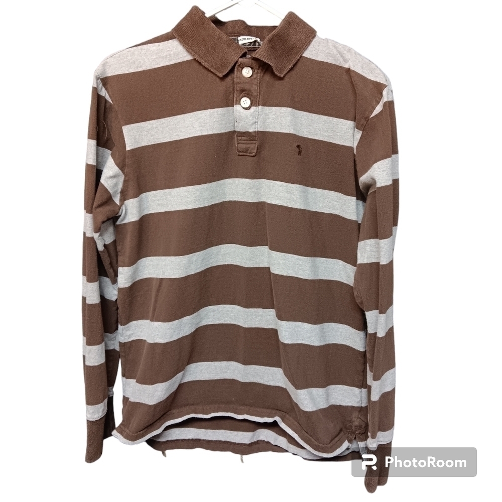 Duck Head Striped Rugby Polo Shirt Junior Size L
